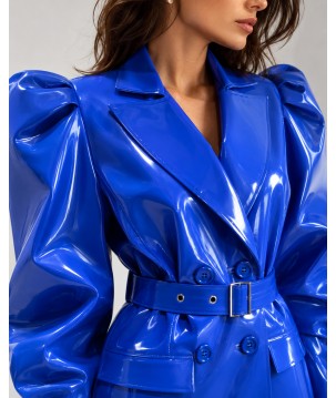 Vinyl Coat Puff Sleeves Coat \\"Eva\\"